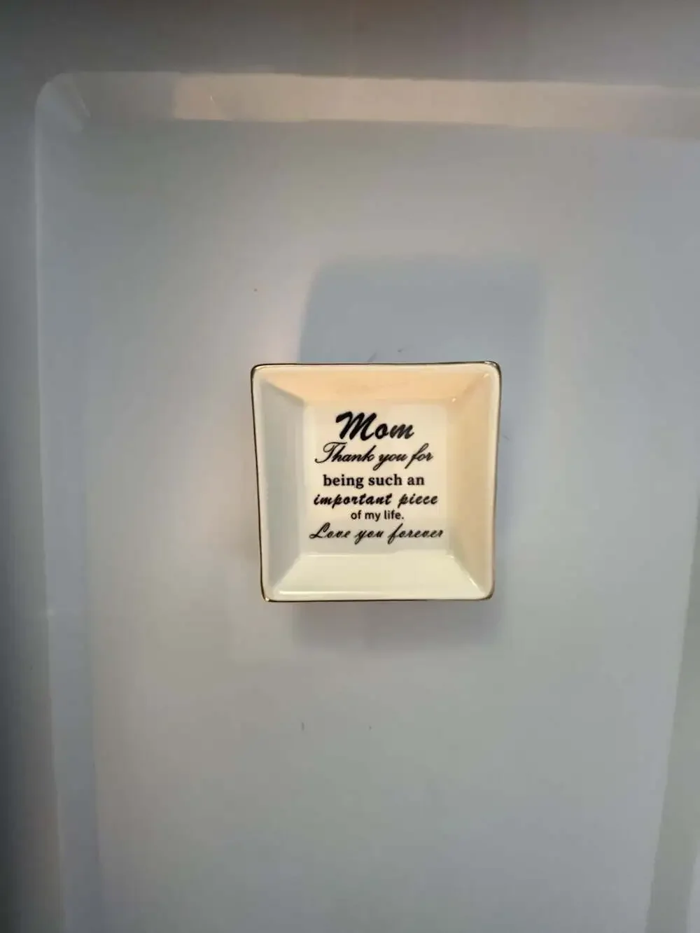 Mom Thank You For Being Such An Important Piece Of My Life Ceramic Trinket Dish